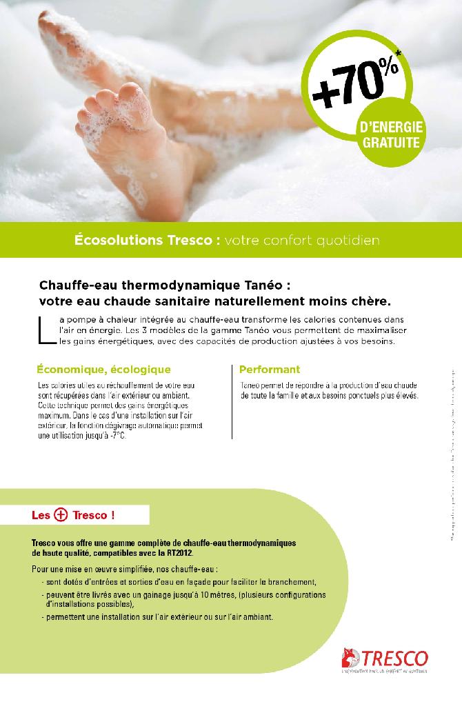 65305 - Chauffe eau thermodynamique TRESCO Tanéo S II - 190L